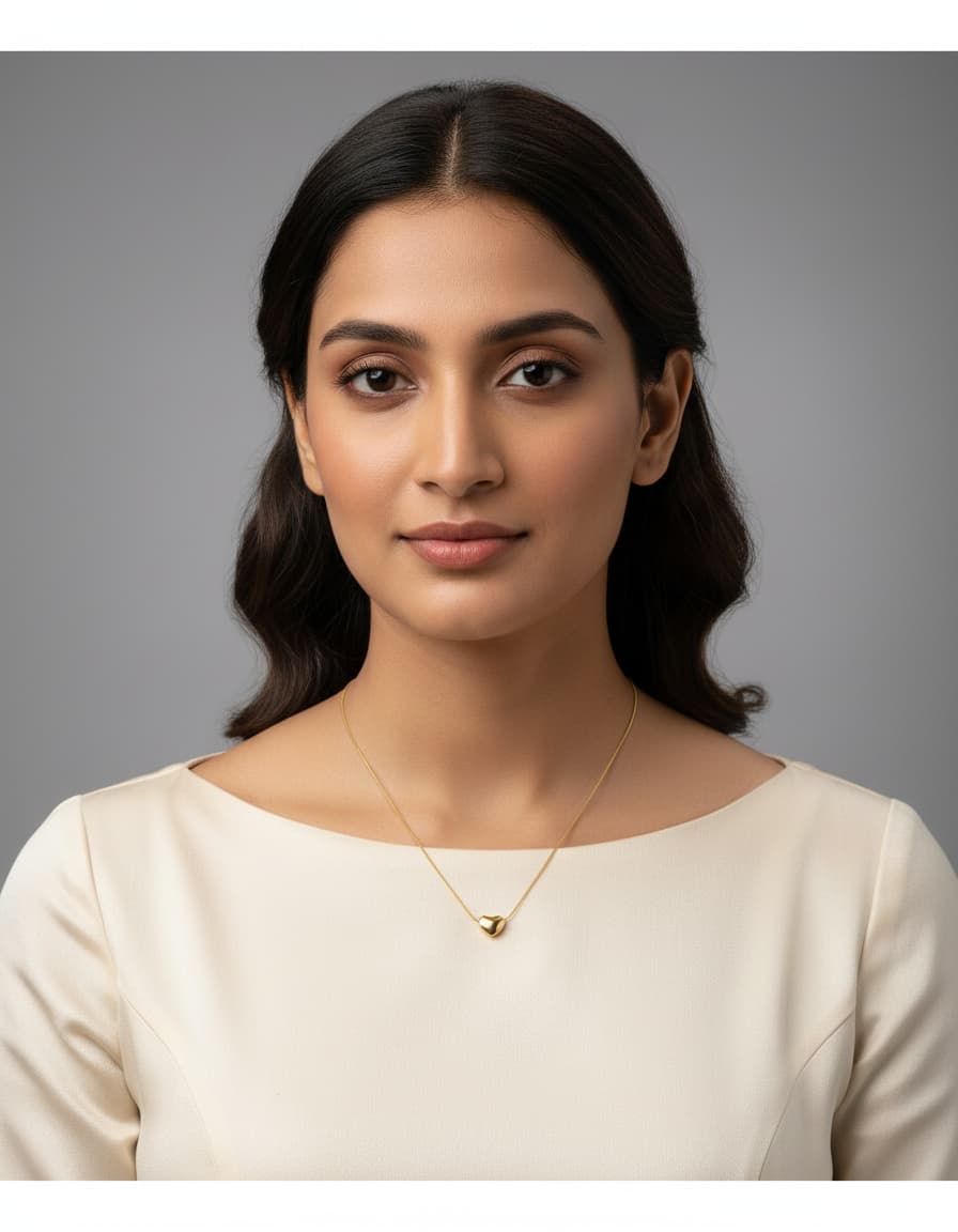 Golden heart glide necklace