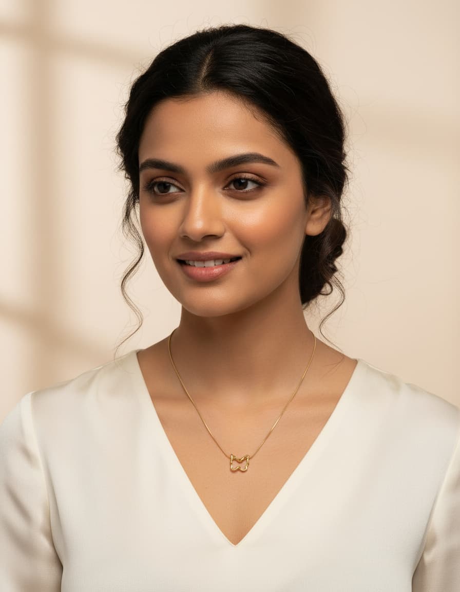 Golden fletter necklace