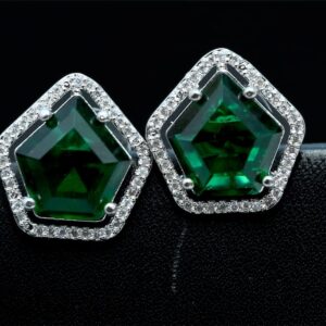 Emerald Diamond Stud