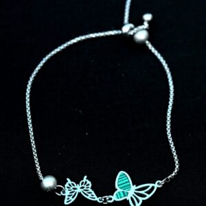 green-butterfly-bracelet