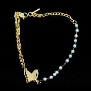 golden-butterfly-pearl-braclet